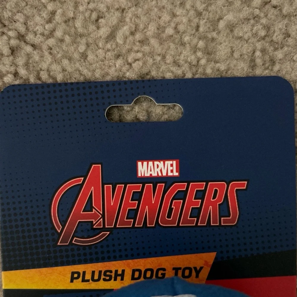New Marvel Captain America Plush Dog Clinker & Squeaker Dog Toy approx 8״